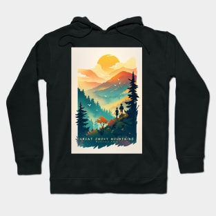 Great Smoky Mountains national park travel poster Hoodie